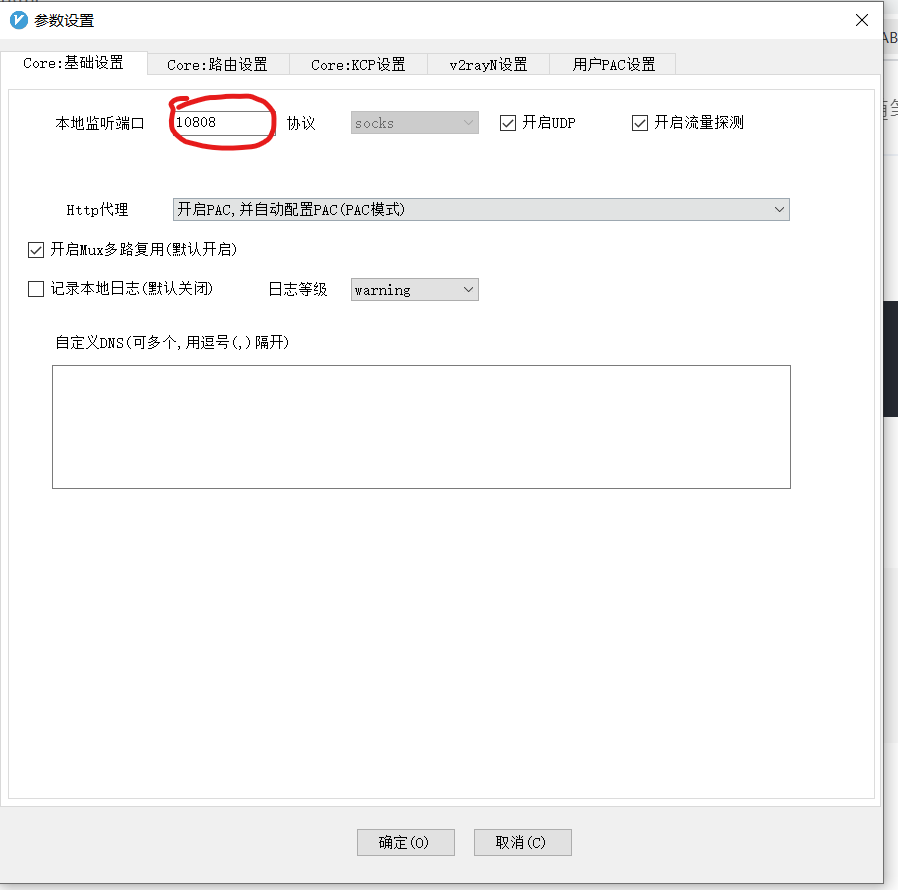 V2Ray代理端口
